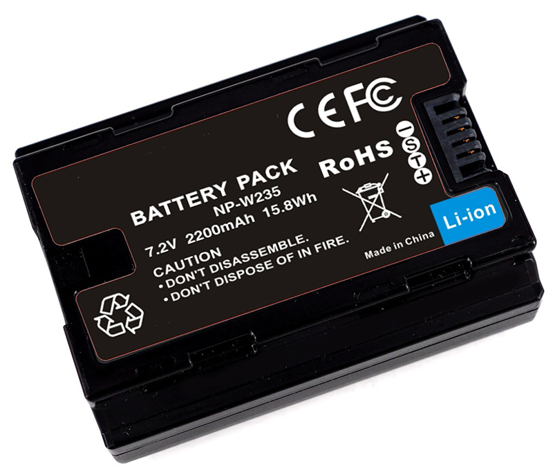 bateria câmera substituição para FUJIFILM NP-W235 