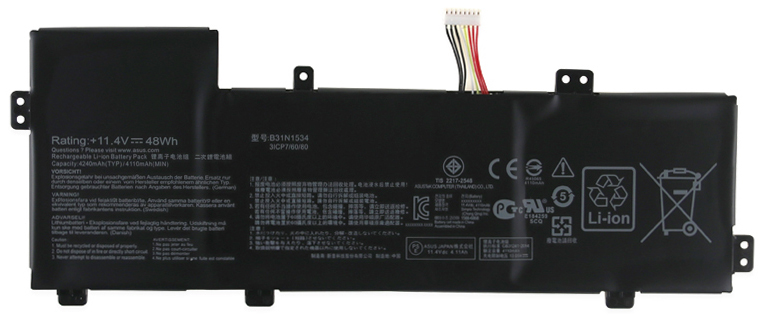 bateria do portátil substituição para asus ZenBook-UX510UW-DM100R 