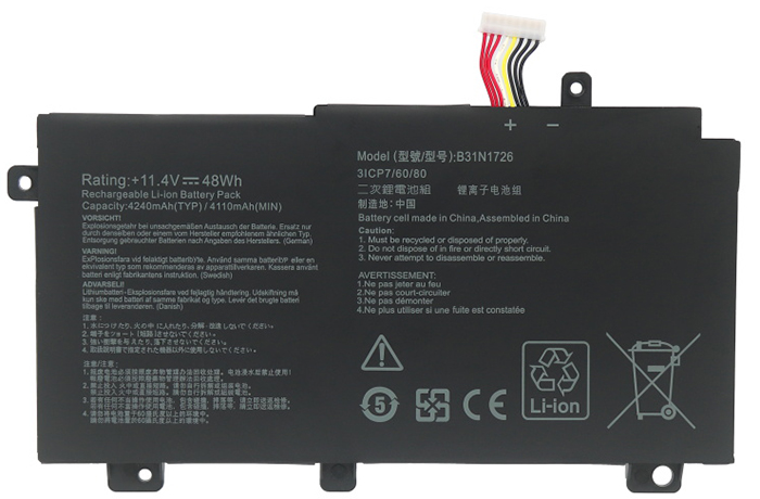 PC batteri Erstatning for asus FX504GE 