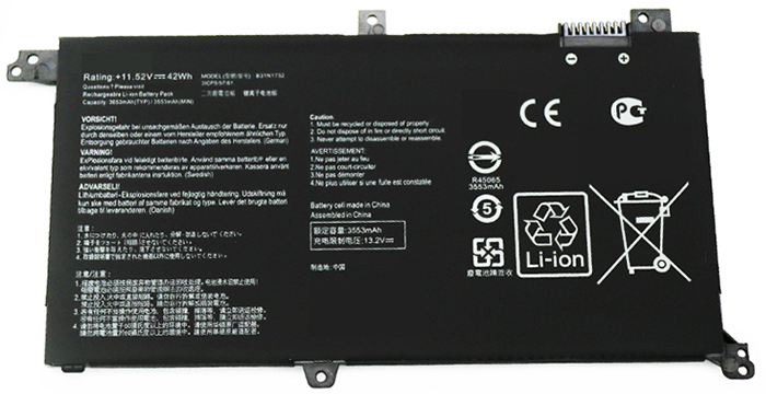 PC batteri Erstatning for asus S2-S4300UN 