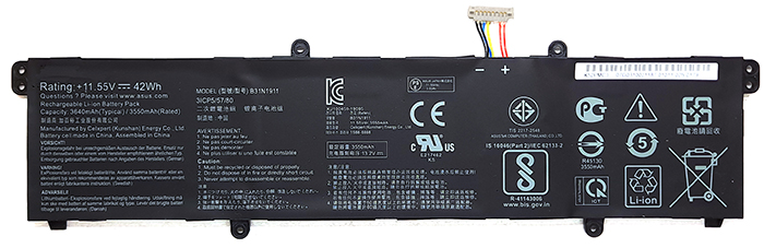 PC batteri Erstatning for asus VivoBook-Flip-14-TP410UA 