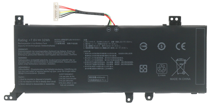 PC batteri Erstatning for asus VivoBook-D509BA 