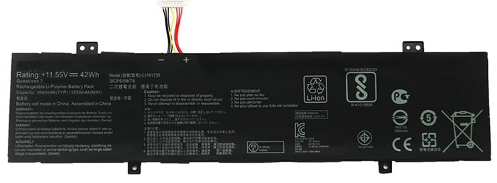 komputer riba bateri pengganti Asus VivoBook-Flip-14-TP412U 