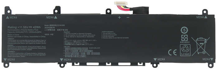 PC batteri Erstatning for asus ADOL-13FA 