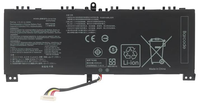 PC batteri Erstatning for asus C41N1709 