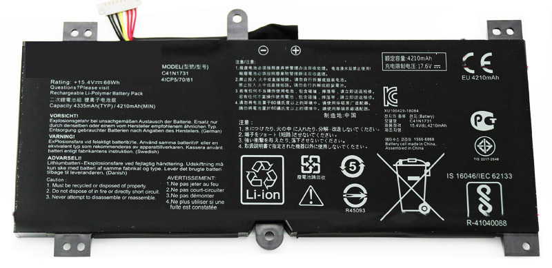 komputer riba bateri pengganti Asus ROG-Strix-Scar-II-GL504GW 