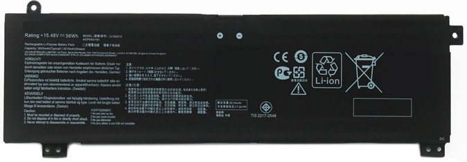 PC batteri Erstatning for asus ROG-Strix-G17-FX507ZM 