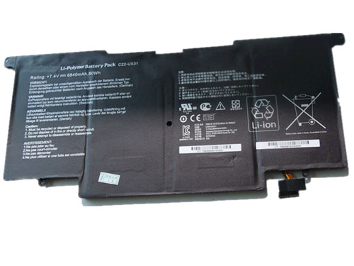bateria do portátil substituição para asus UX31-Series 