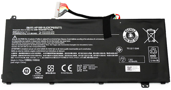 Baterai laptop penggantian untuk Acer AP18B18J 