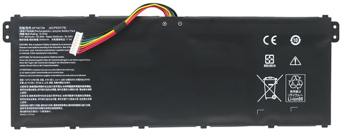 PC batteri Erstatning for Acer AP18C7K 