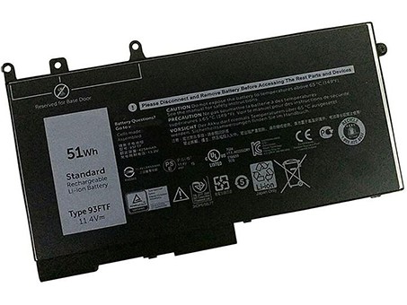 PC batteri Erstatning for Dell 93FTF 
