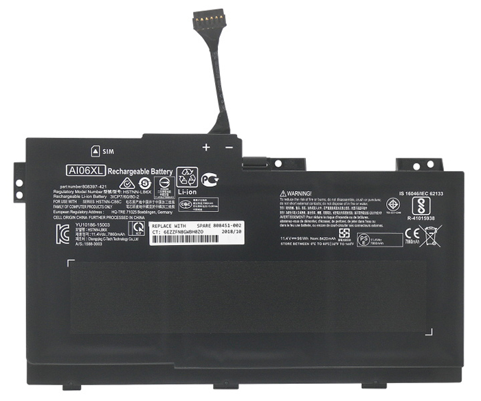 bateria do portátil substituição para hp ZBook-17-G3 