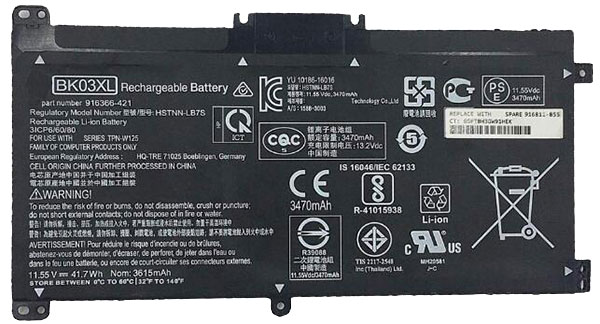 Laptop Battery Replacement for hp 916366-541 