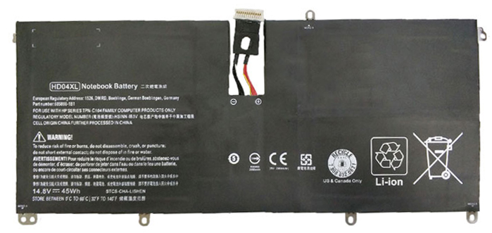 PC batteri Erstatning for HP Ultrabook-13-2105tu 