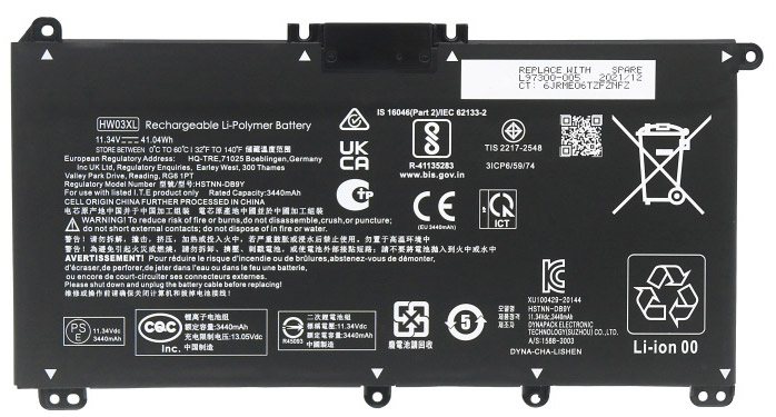 PC batteri Erstatning for HP  Pavilion-15-eh0014na 