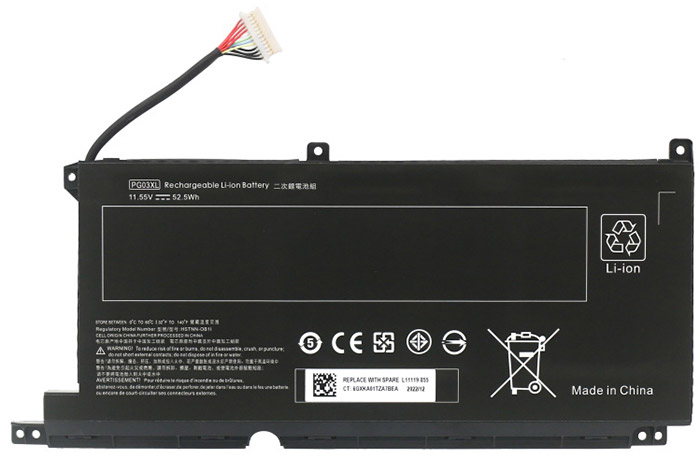 Baterai laptop penggantian untuk Hp PG03XL 