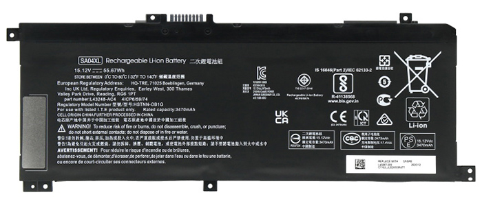 Baterie Notebooku Náhrada za Hp ENVY-X360-15-ds0000na 