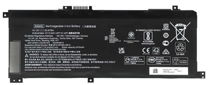 Laptop Battery Replacement for HP HSTNN-OB1F 