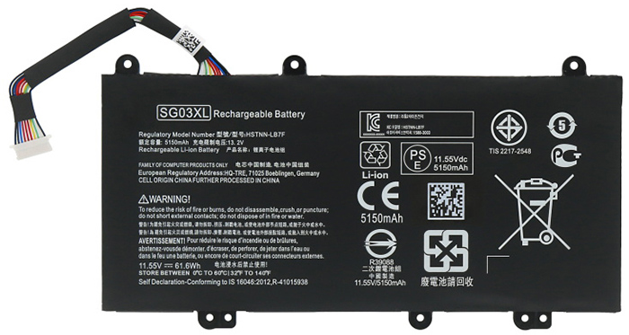 PC batteri Erstatning for hp Envy-M7-U105DX 