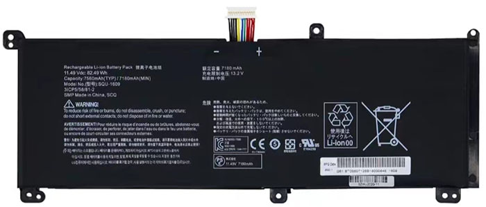 PC batteri Erstatning for THUNDEROBOT SQU-1714 