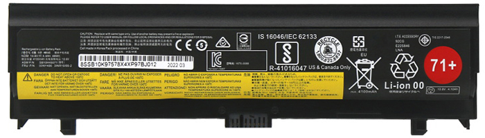 Baterai laptop penggantian untuk Lenovo SB10H45071 