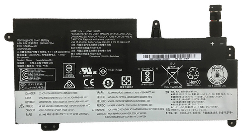 Baterie Notebooku Náhrada za Lenovo Thinkpad-New-S2-2018(20L1A00JCD) 