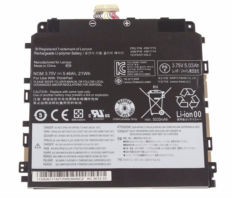 ノートパソコンのバッテリー 代用品 Lenovo 45N1719 