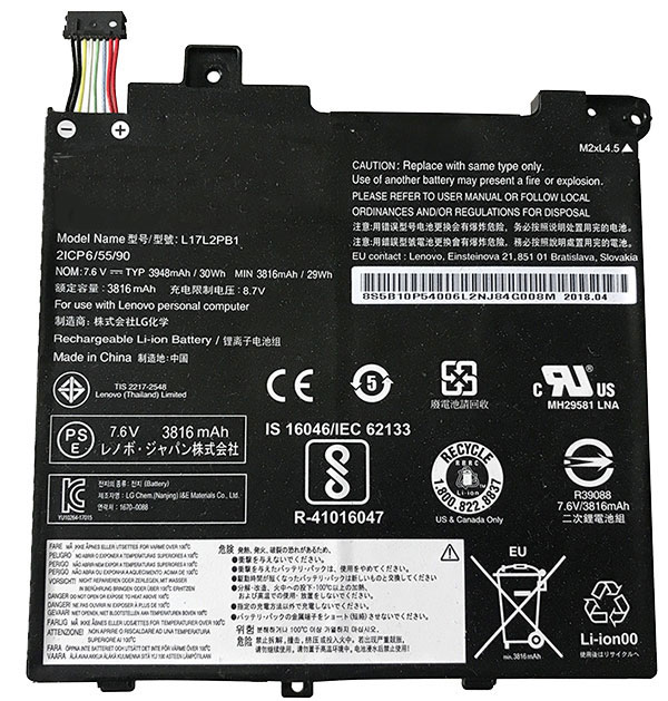 Laptop Battery Replacement for lenovo L17L2PB1 