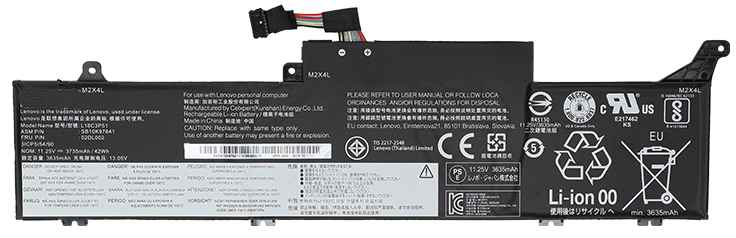 Baterai laptop penggantian untuk Lenovo SB10K97641 