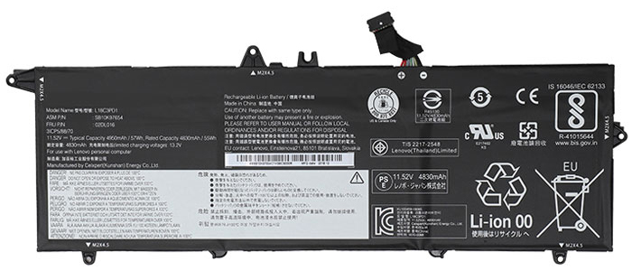 Baterai laptop penggantian untuk Lenovo 5B10W13909 