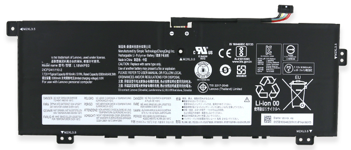 Baterie Notebooku Náhrada za Lenovo Yoga-C740-14IML 