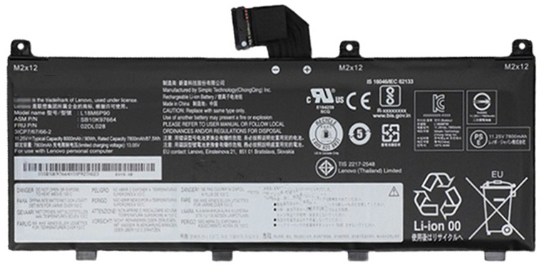 Baterai laptop penggantian untuk LENOVO SB10K97665 