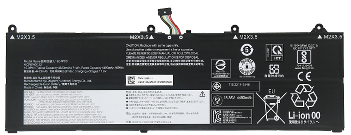bateria do portátil substituição para LENOVO Legion-Y9000X-2021 