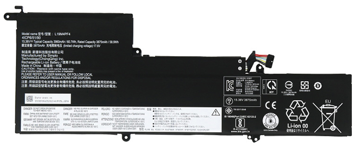 Baterai laptop penggantian untuk LENOVO L19M4PF4 