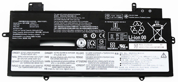 bateria do portátil substituição para Lenovo 5B10W13975 