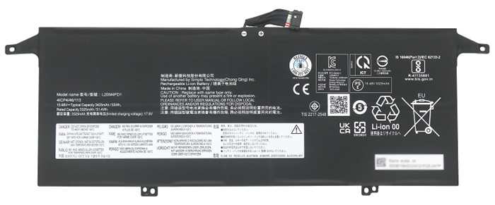 bateria do portátil substituição para LENOVO ThinkBook-13x-ITG-20WJ0022RA 