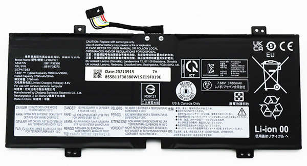 bateria do portátil substituição para Lenovo L21C2PG1 