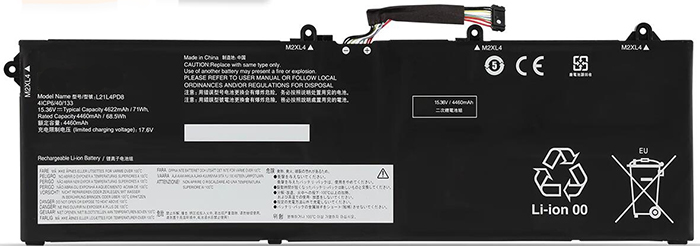 PC batteri Erstatning for LENOVO L21M4PD8 