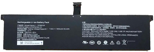 PC batteri Erstatning for XIAOMI R15B01W 