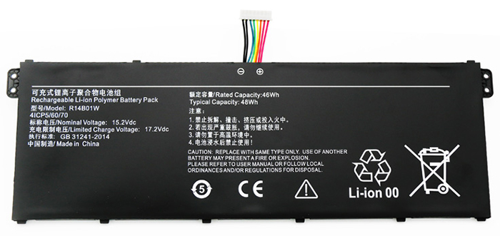 PC batteri Erstatning for XIAOMI R14B01W 