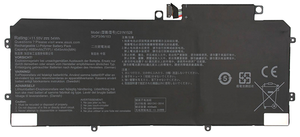 PC batteri Erstatning for ASUS 0B200-00730200 