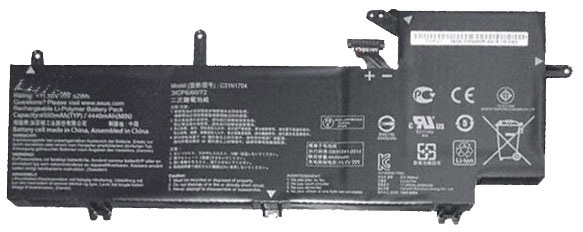 PC batteri Erstatning for asus UX561UD-E2029T 