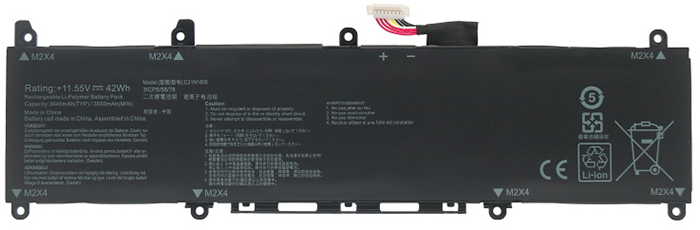 PC batteri Erstatning for asus VivoBook-K330FA 