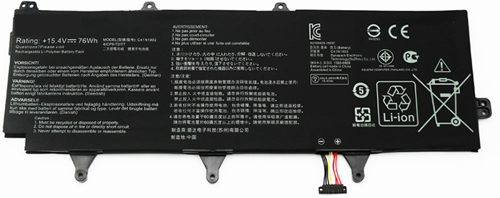 bateria do portátil substituição para ASUS ROG-ZEPHYRUS-S-GX701G-Series 