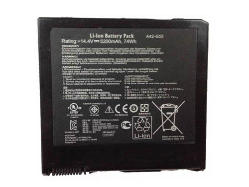 PC batteri Erstatning for ASUS G55-Series 