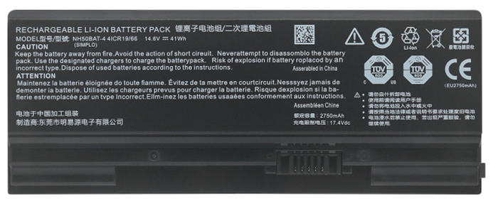 Baterie Notebooku Náhrada za CLEVO NH50RA 