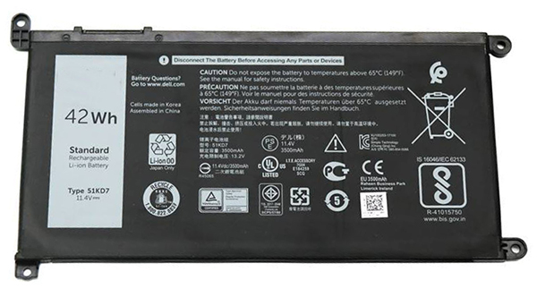 komputer riba bateri pengganti DELL 51KD7 