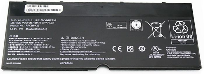 bateria do portátil substituição para fujitsu LifeBook-U745 