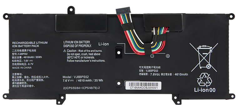 bateria do portátil substituição para fujitsu VAIO-SX14-VJS141C0311A 
