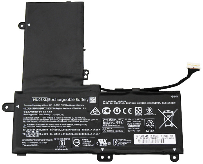 PC batteri Erstatning for Hp NU03XL 